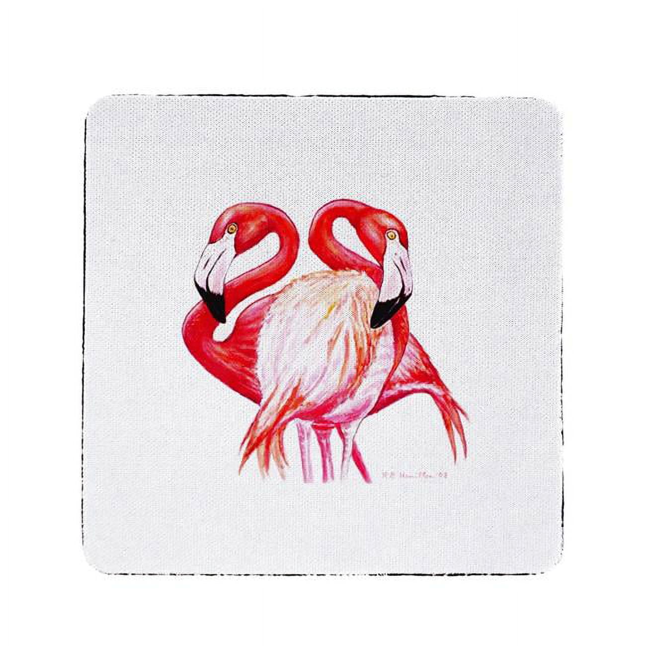 Ct384 Two Flamingos Coaster - Set Of 4