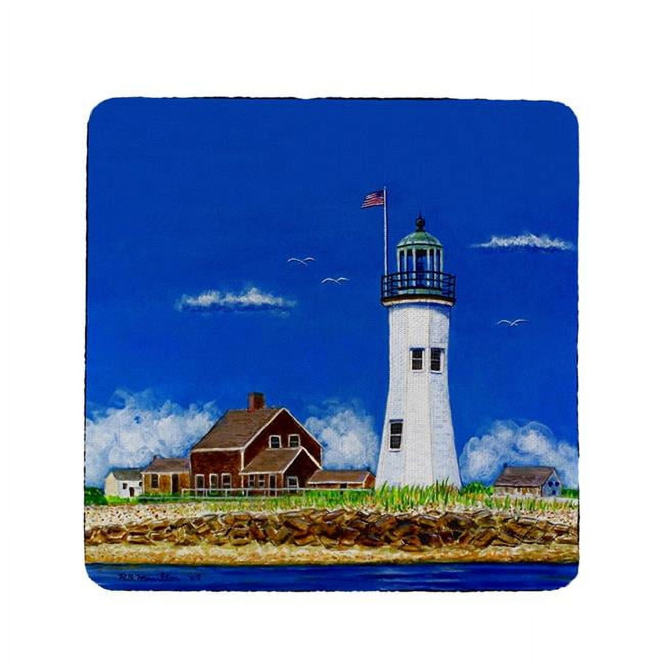 Ct743 Scituate Lighthouse Coaster - Set Of 4