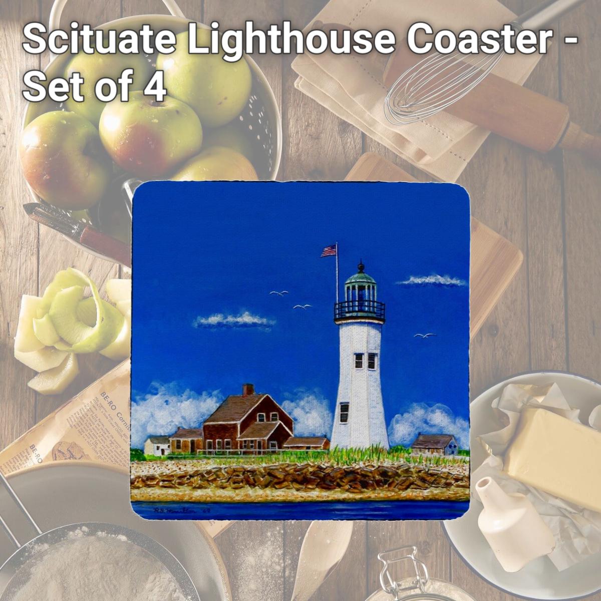 Picture of Betsy Drake CT743 Scituate Lighthouse Coaster - Set of 4