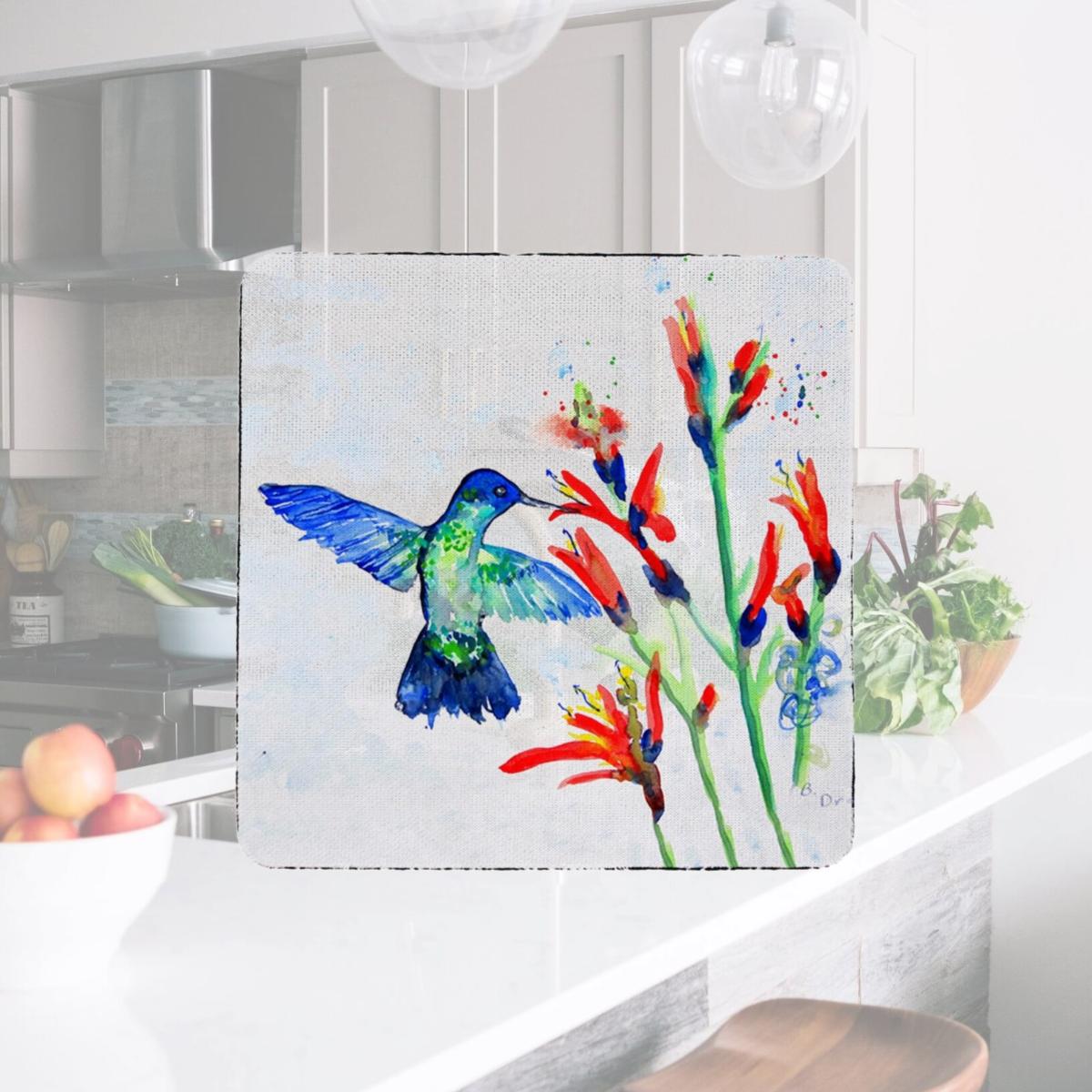 Picture of Betsy Drake CT644 Hummingbird & Fire Plant Coaster - Set of 4