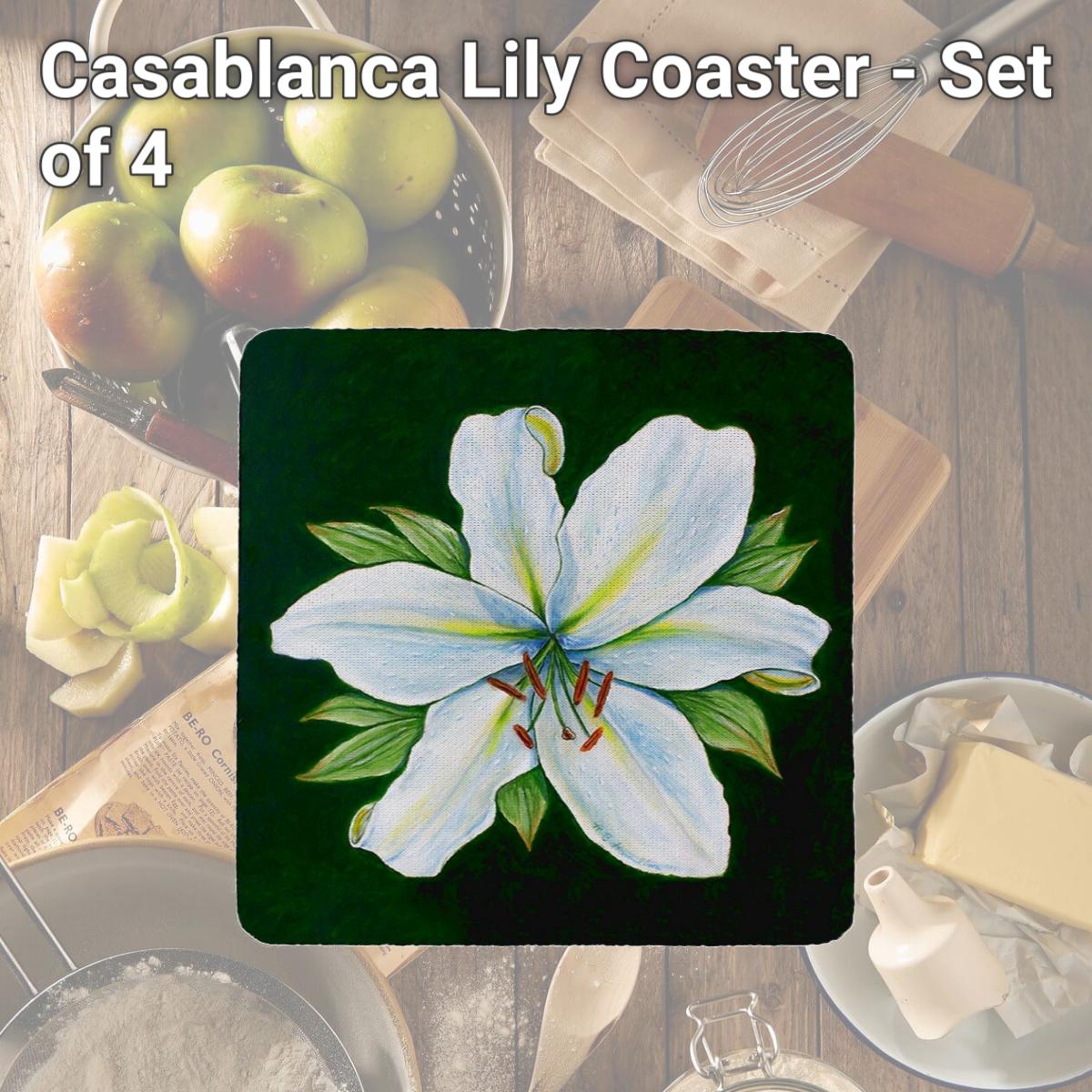 Picture of Betsy Drake CT704 Casablanca Lily Coaster - Set of 4