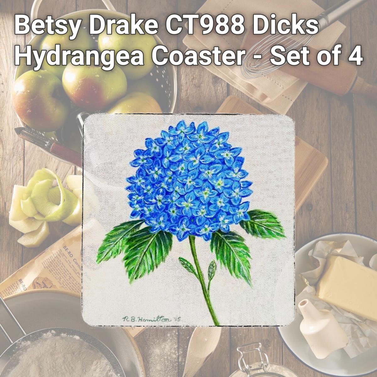 Picture of Betsy Drake CT988 Dicks Hydrangea Coaster - Set of 4