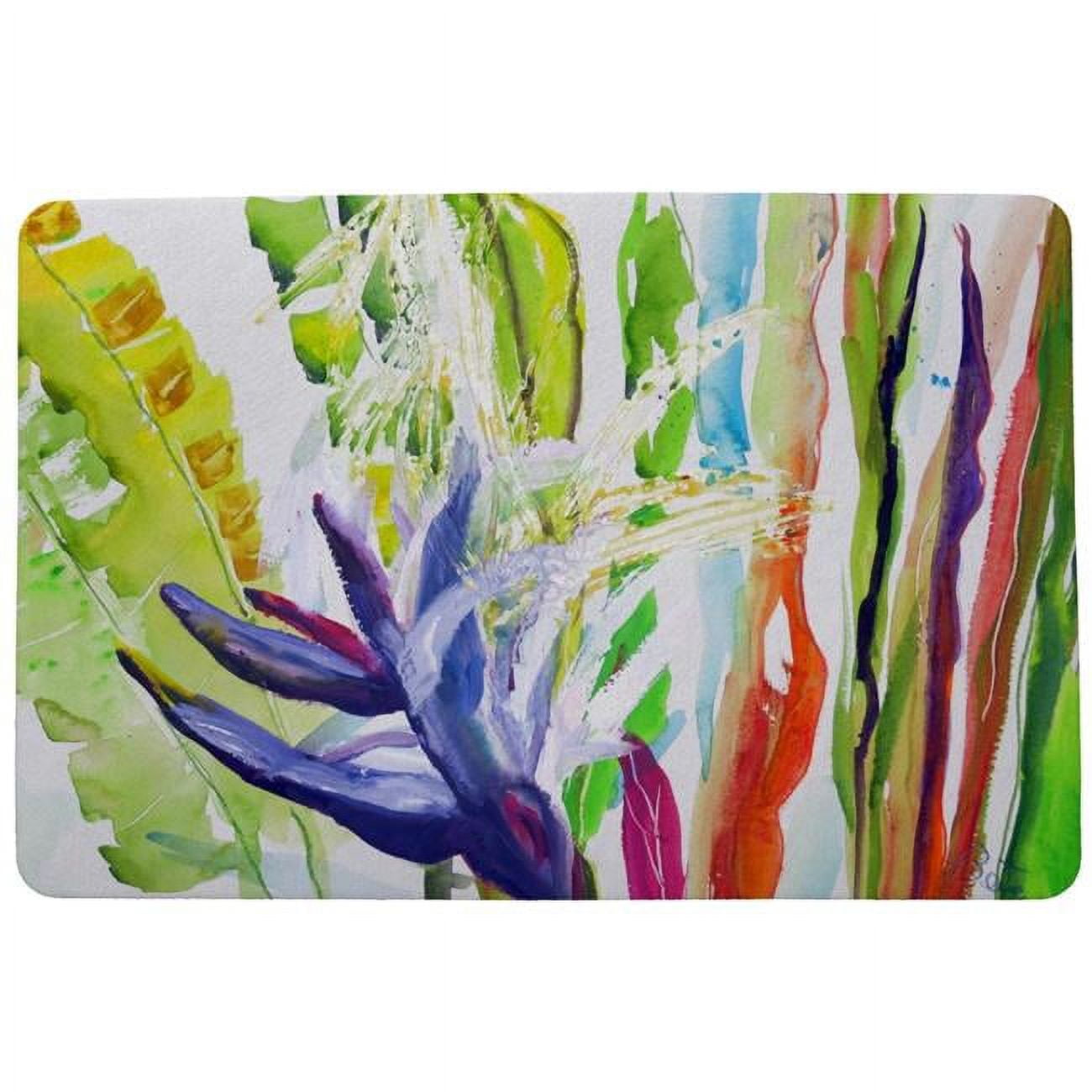 Dm776 Abstract Bird Of Paradise Door Mat - 18 X 26 In.