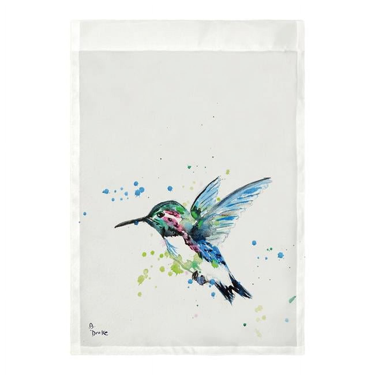 Green Hummingbird Flag - 12.5 x 18 in.