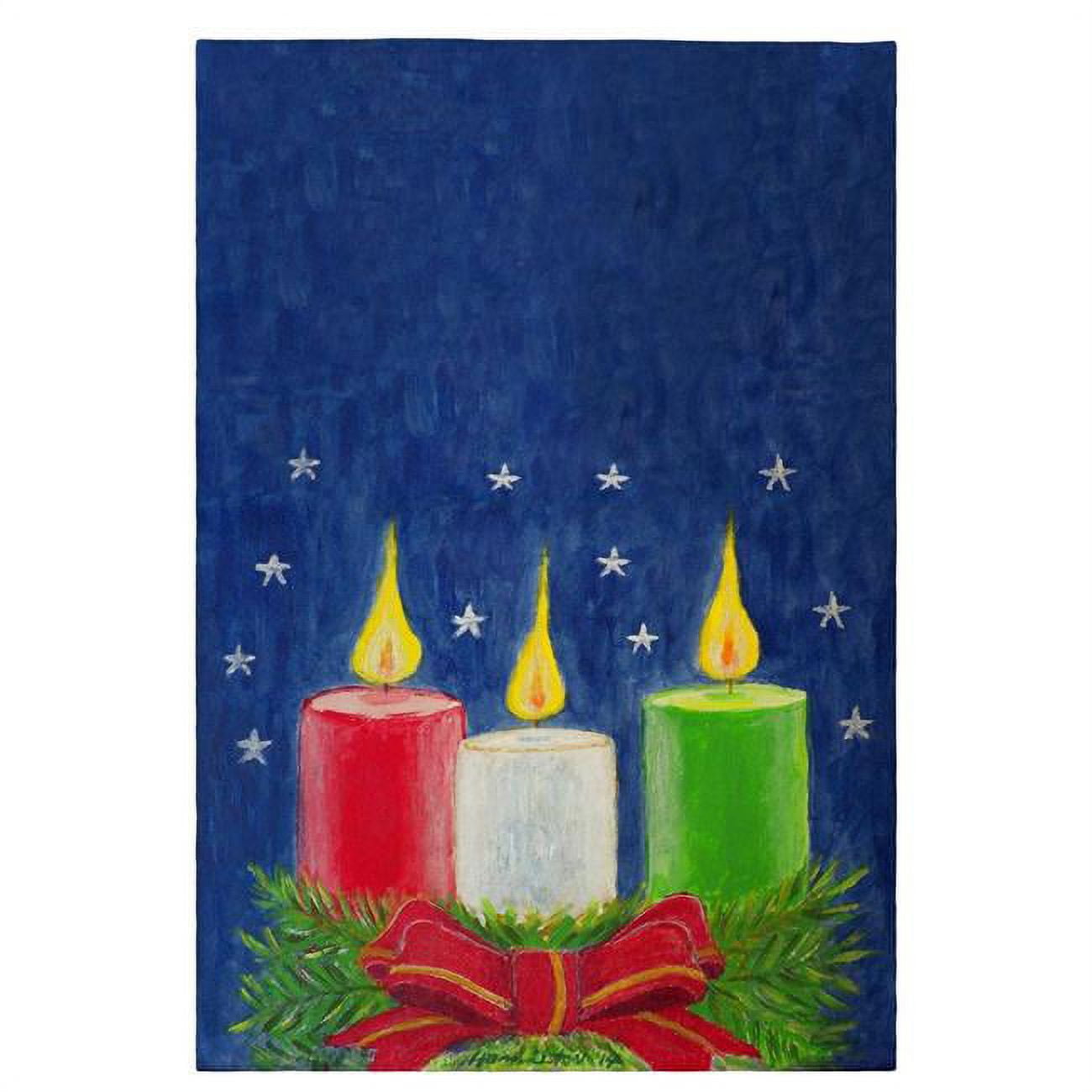 Gt255 Christmas Candles Guest Towel - 20 X 20 In.
