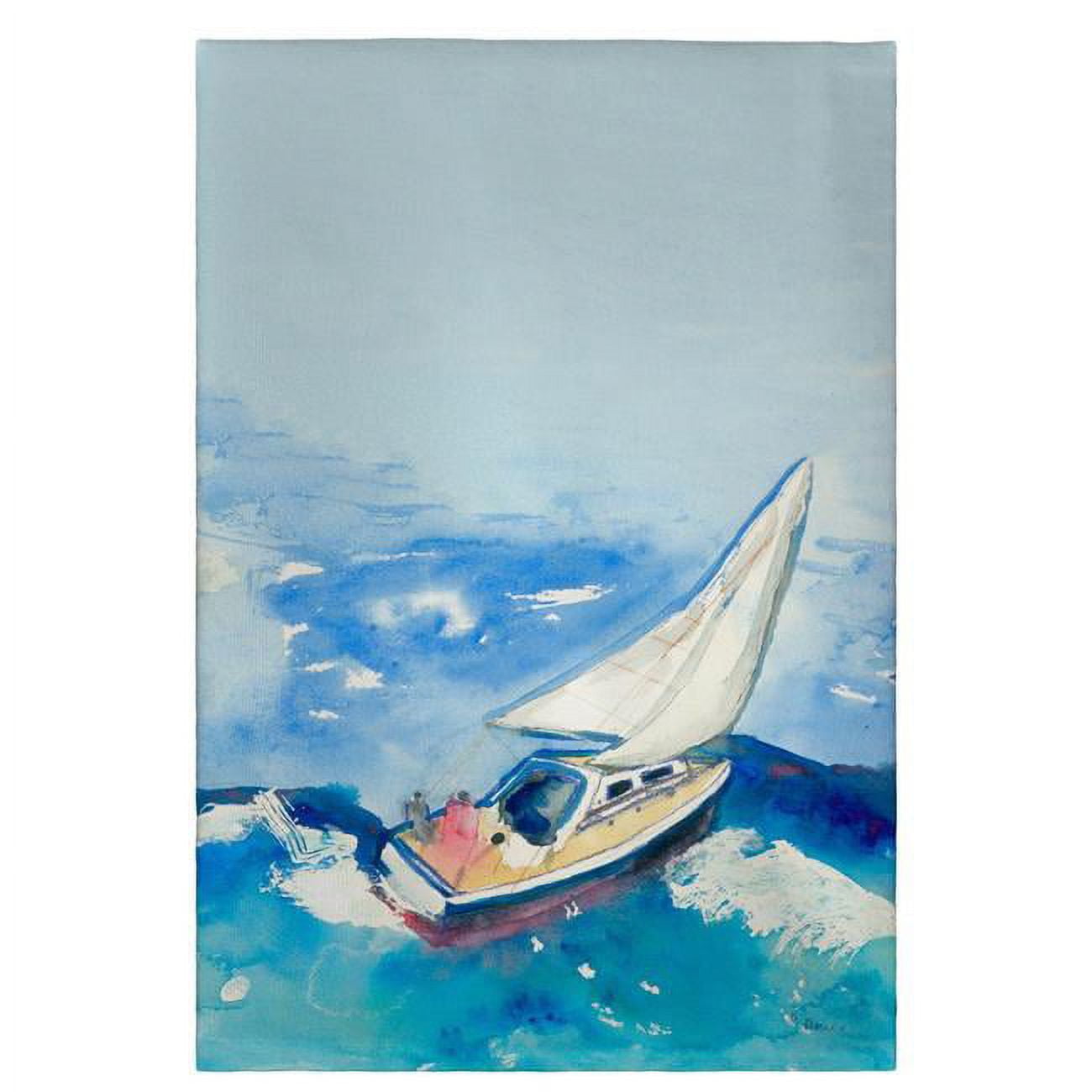 Gt257 Sailboat Guest Towel - 20 X 20 In.