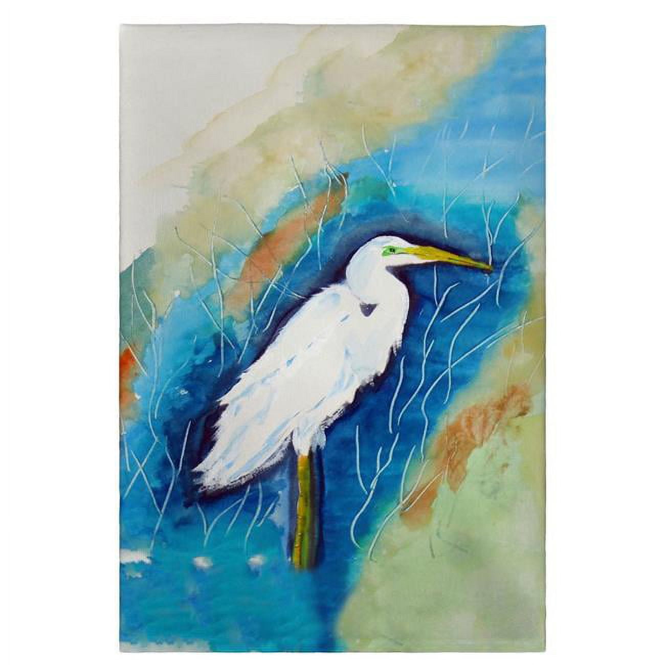 Gt399 Great Egret Right Guest Towel - 20 X 20 In.
