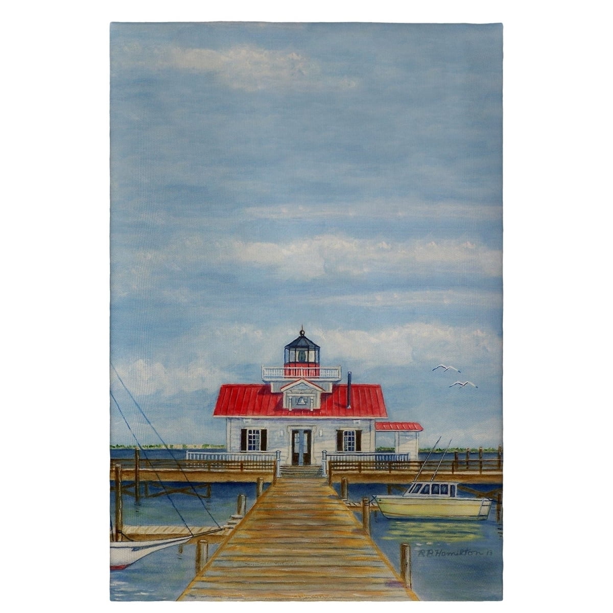 Gt414 Marshes Lighthouse Guest Towel - 20 X 20 In.