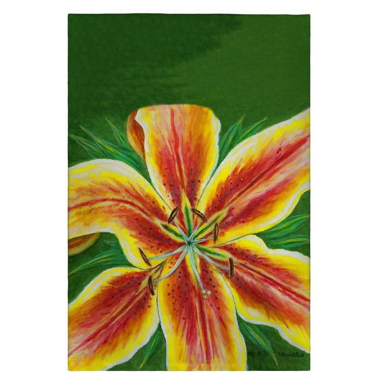 Gt702 Yellow Lily Guest Towel - 20 X 20 In.