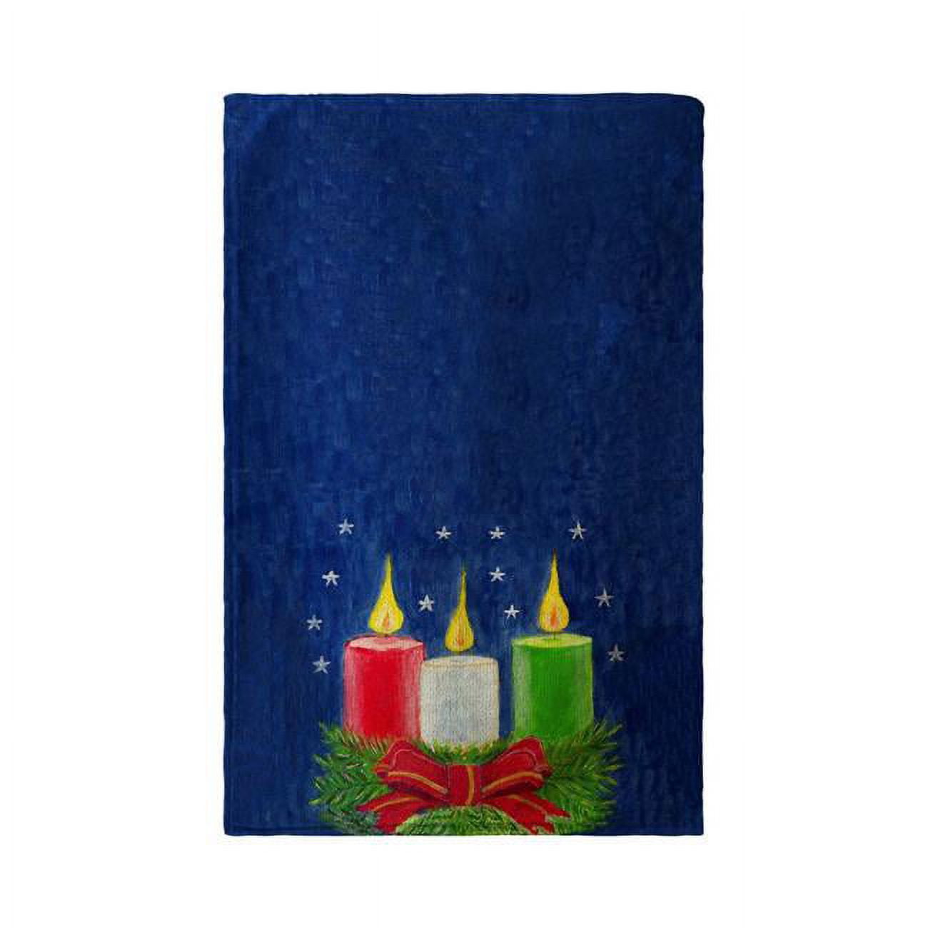 Bt255 30 X 50 In. Christmas Candles Beach Towel