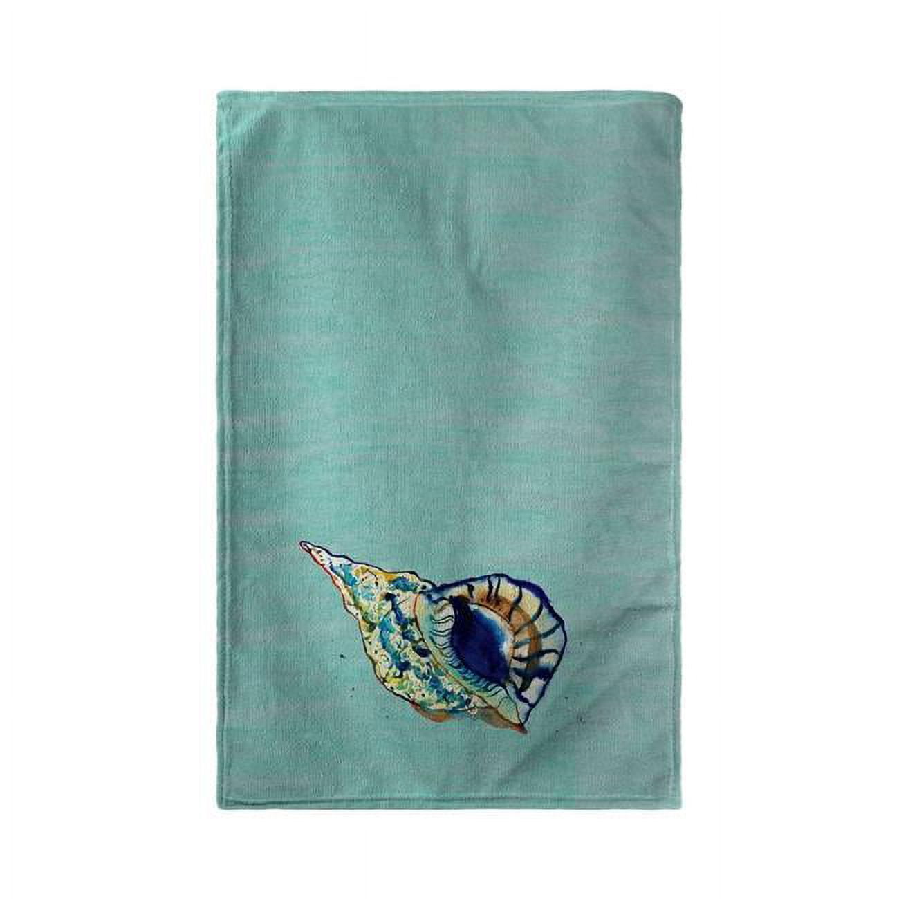 Bt606c 30 X 50 In. Betsys Shell - Teal Beach Towel