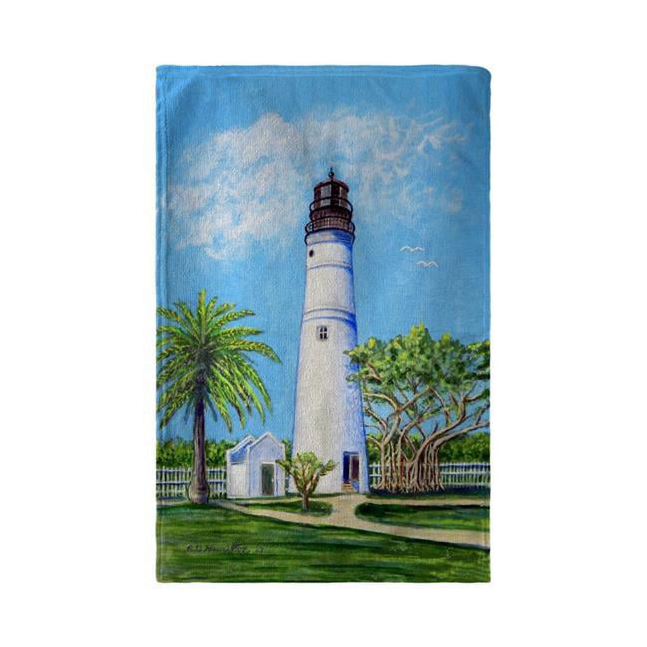 Bt641 30 X 50 In. Key West Lighthouse Beach Towel