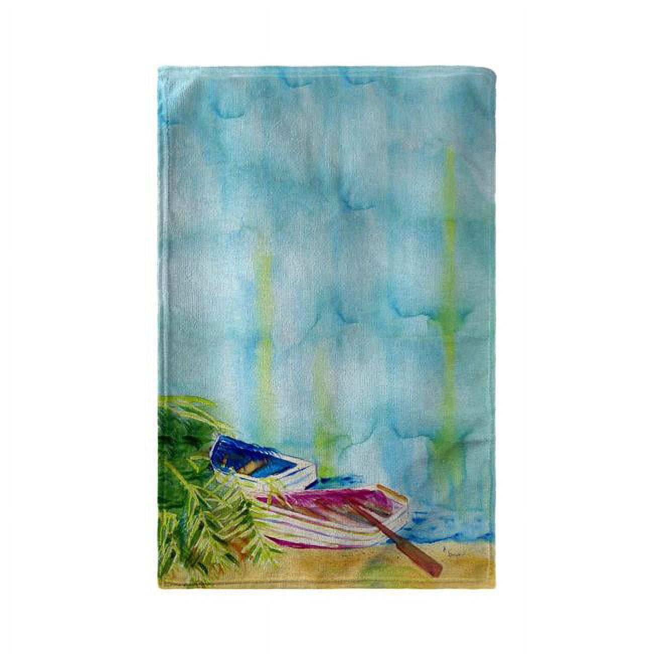 Bt809 30 X 50 In. Watercolor Rowboats Beach Towel