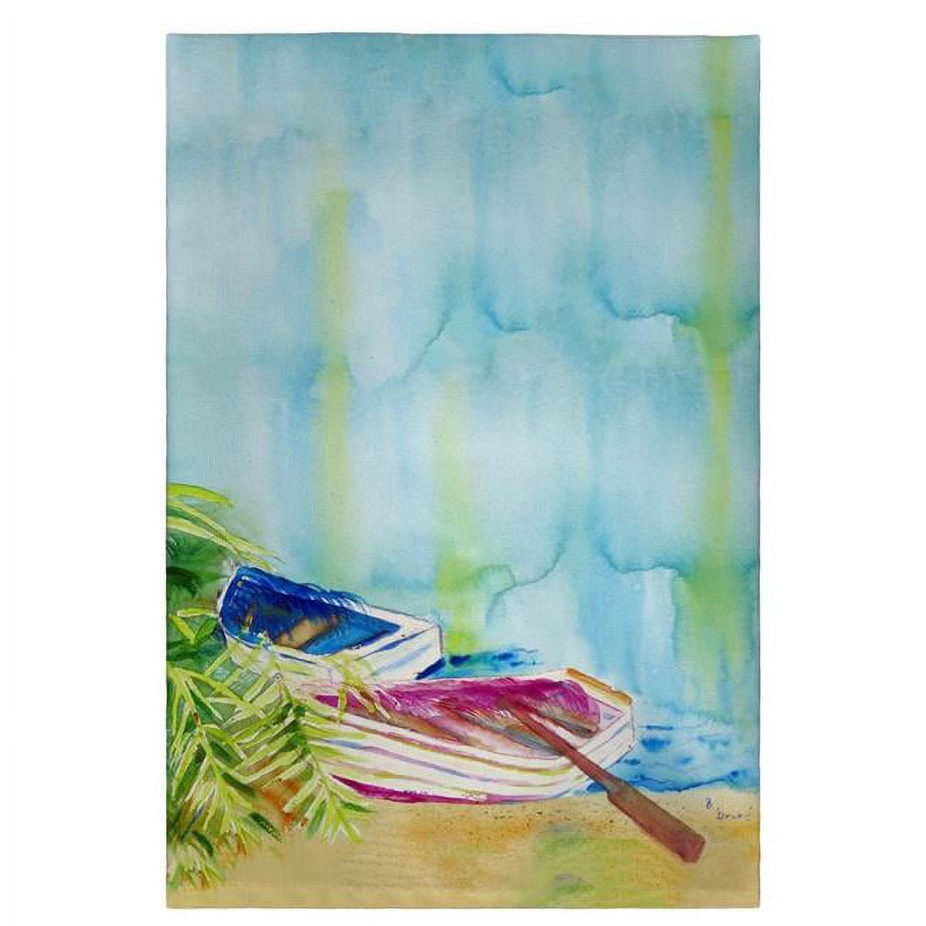 Gt809 20 X 20 In. Watercolor Rowboats Guest Towel