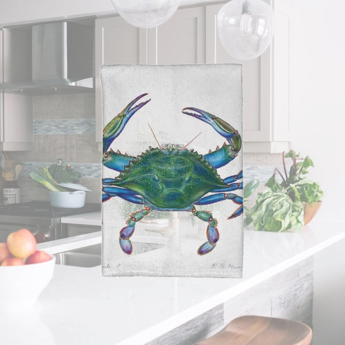 Picture of Betsy Drake KT005 16 x 25 in. Male Blue Crab Kitchen Towel