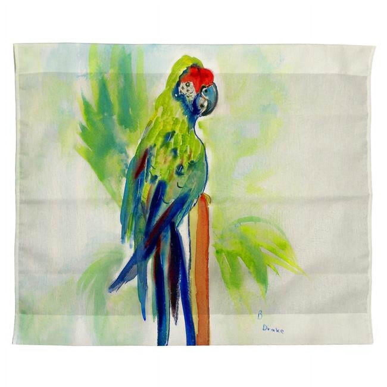 Tp020 24 X 30 In. Green Parrot Outdoor Wall Hanging