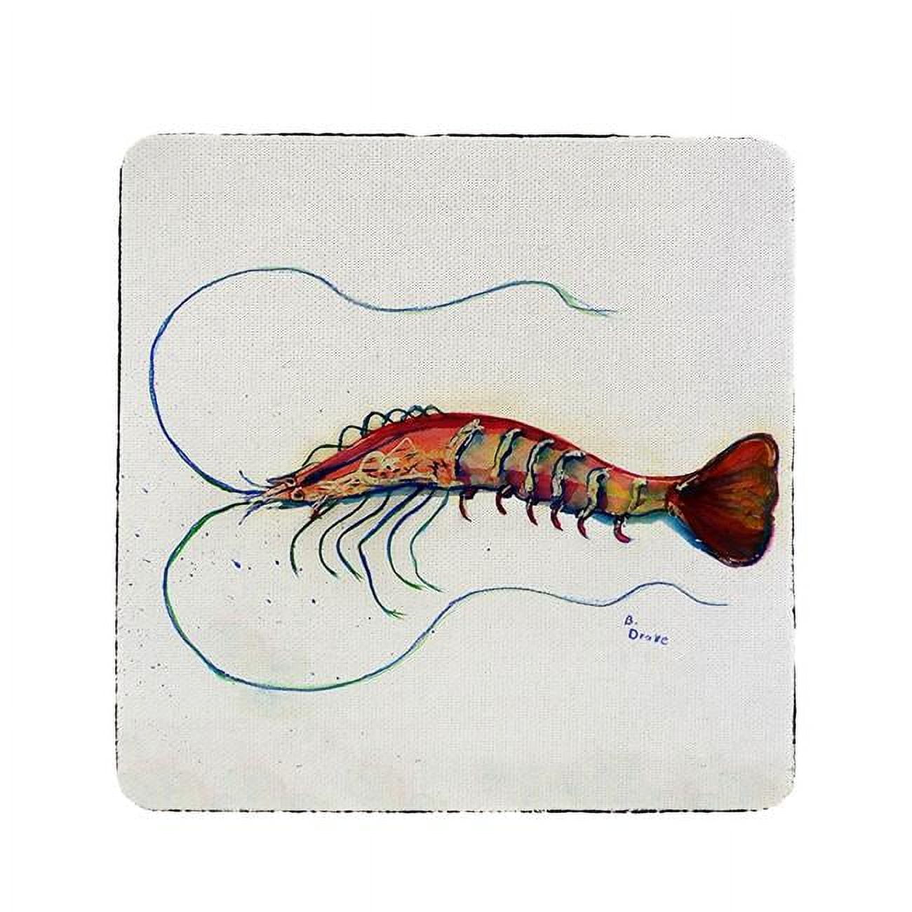 Ct395 4 X 4 In. Betsys Shrimp Coaster - Set Of 4