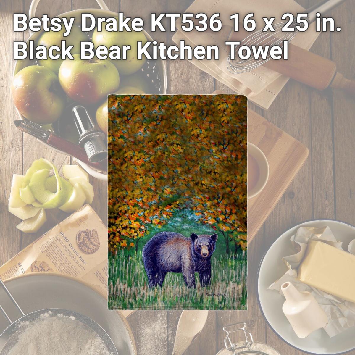 Picture of Betsy Drake KT536 16 x 25 in. Black Bear Kitchen Towel