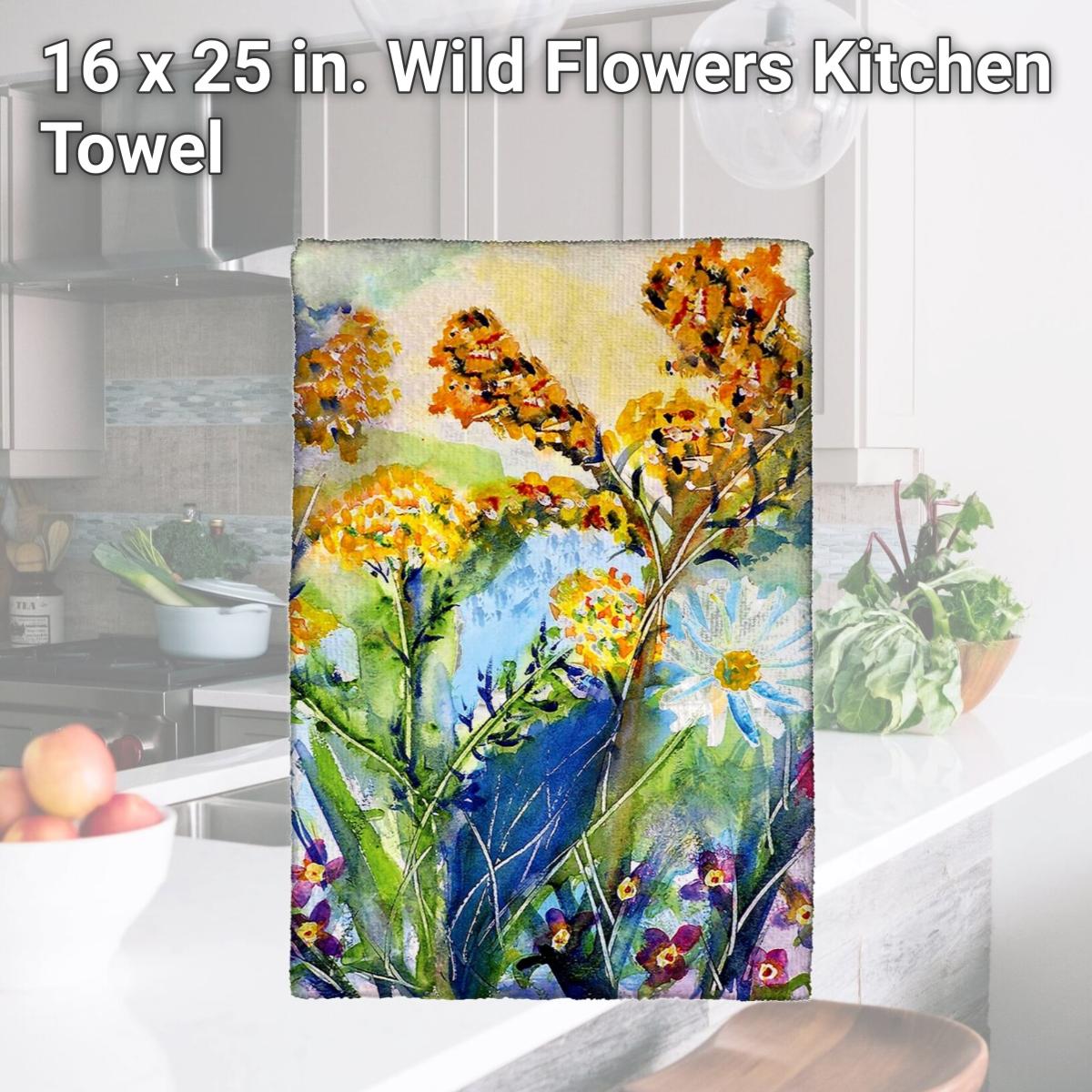 Picture of Betsy Drake KT166 16 x 25 in. Wild Flowers Kitchen Towel
