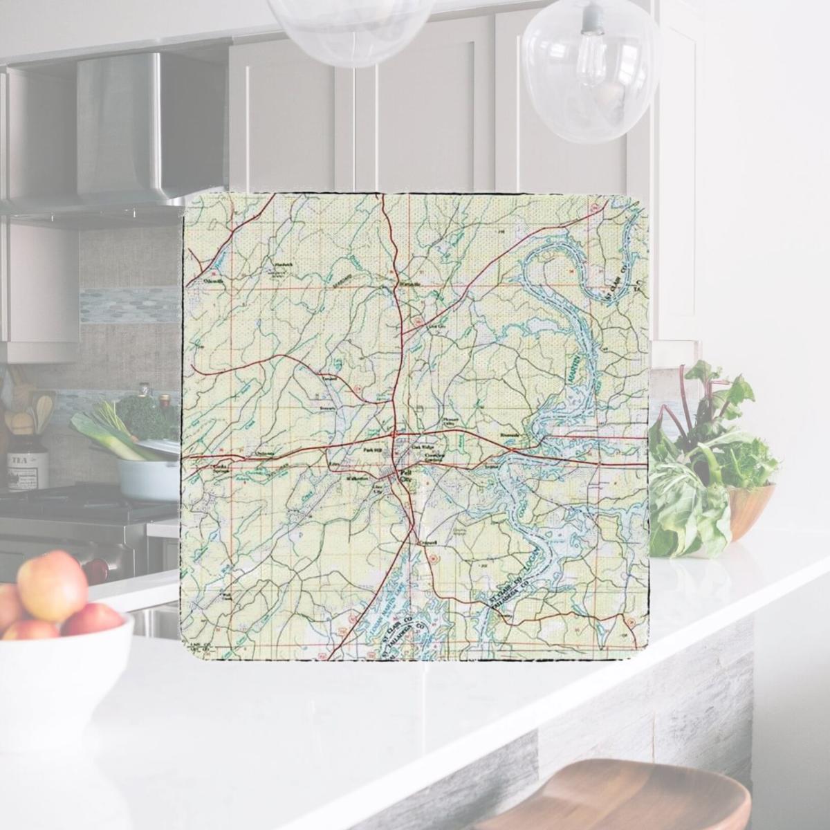Picture of Betsy Drake CT977 4 x 4 in. Logan Martin Lake, AL Nautical Map Coaster - Set of 4