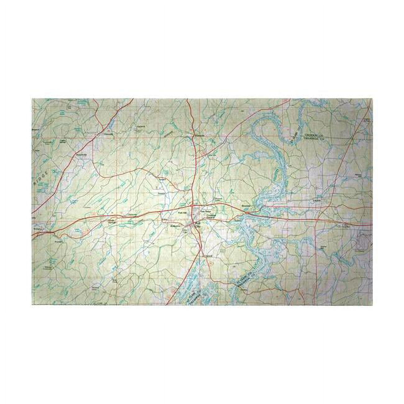 Dm977 18 X 24 In. Logan Martin Lake, Al Nautical Map Door Mat