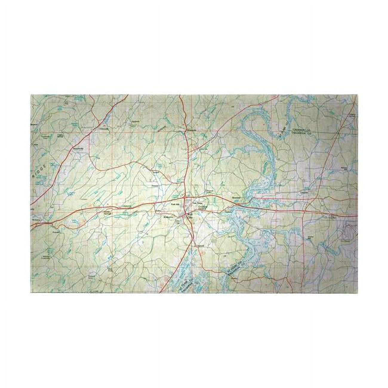 Dm977g 30 X 50 In. Logan Martin Lake, Al Nautical Map Door Mat