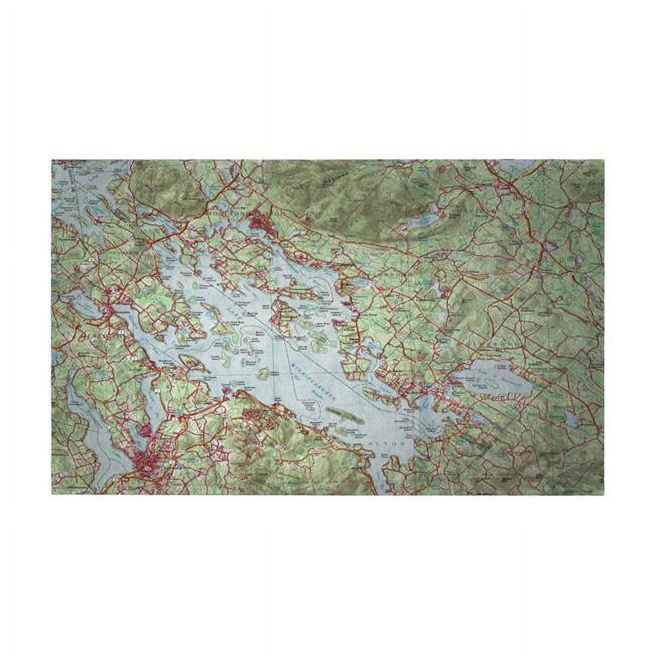 Dm967 18 X 26 In. Lake Winnipesaukee, Nh Nautical Map Small Door Mat