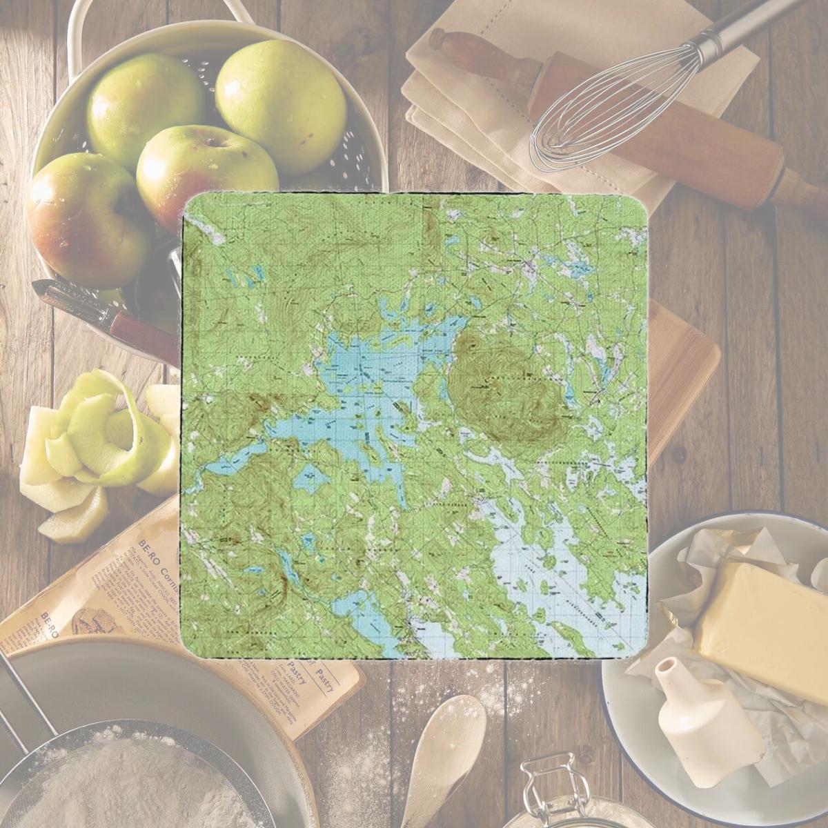 Picture of Betsy Drake CT969 4 x 4 in. Squam Lake, NH Nautical Map Coaster - Set of 4