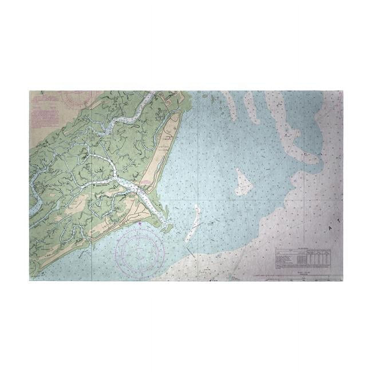 Dm11517 18 X 26 In. Fripp Island, Sc Nautical Map Small Door Mat