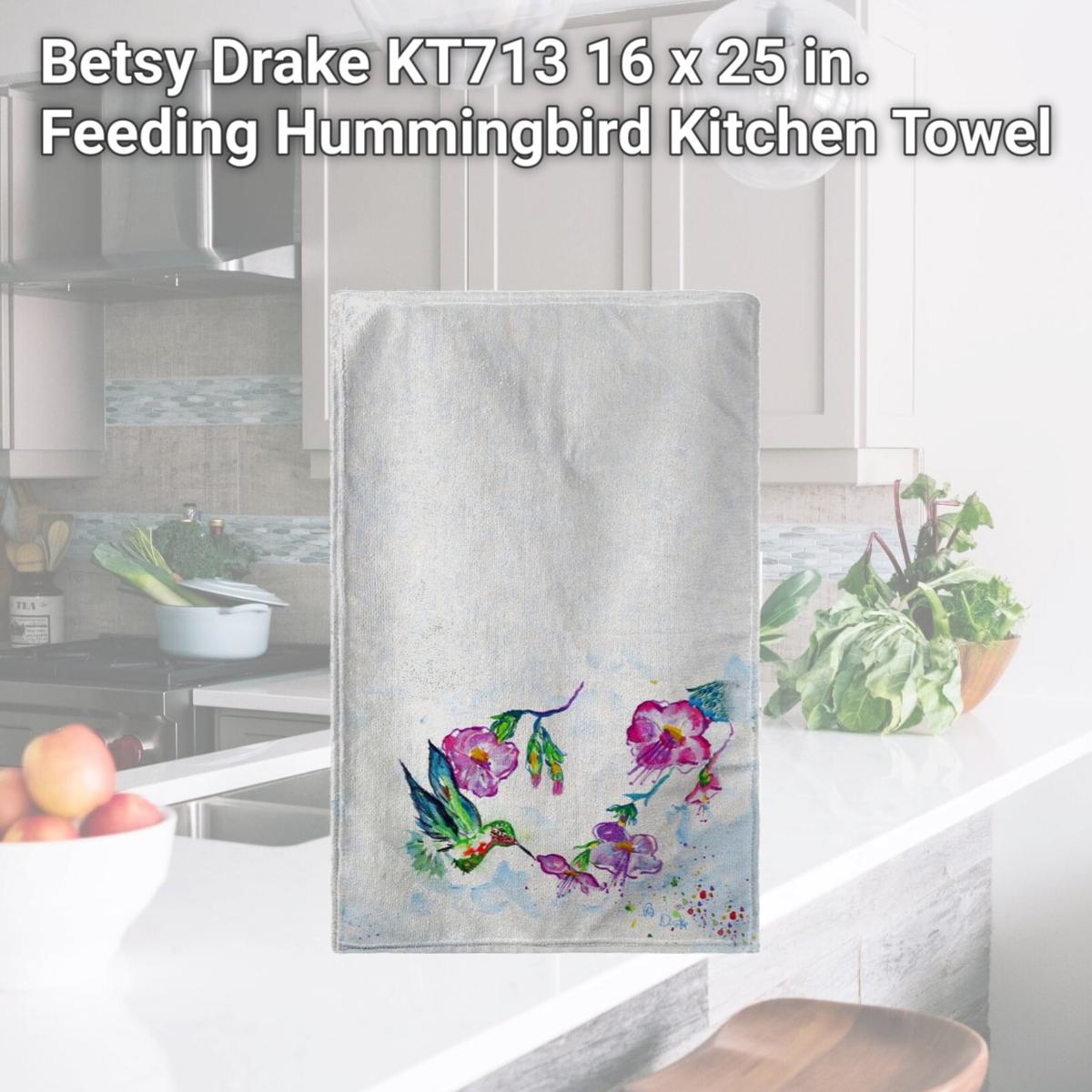 Picture of Betsy Drake KT713 16 x 25 in. Feeding Hummingbird Kitchen Towel