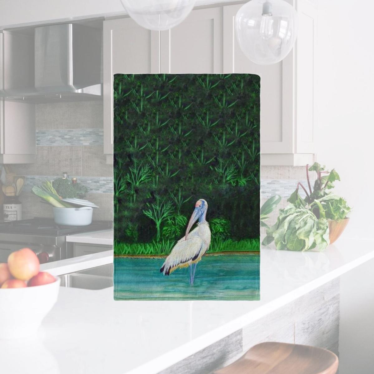 Picture of Betsy Drake KT738 16 x 25 in. Dicks Wood Stork Kitchen Towel