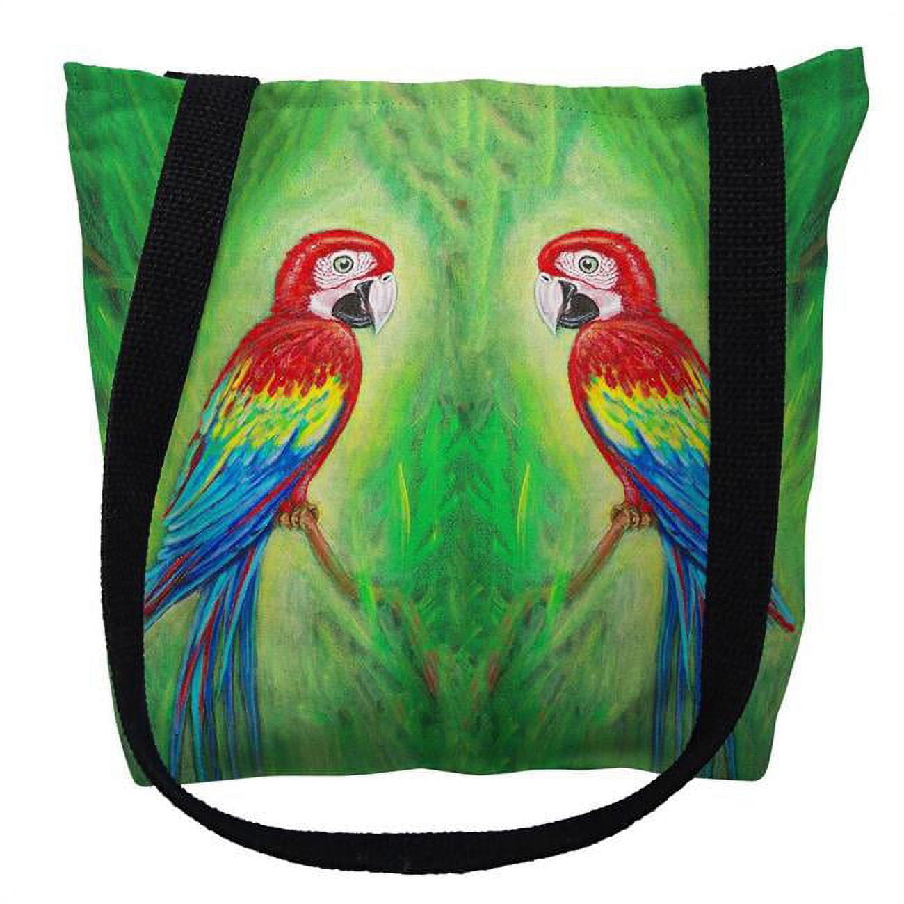 Ty033m 16 X 16 In. Red Macaws Tote Bag - Medium