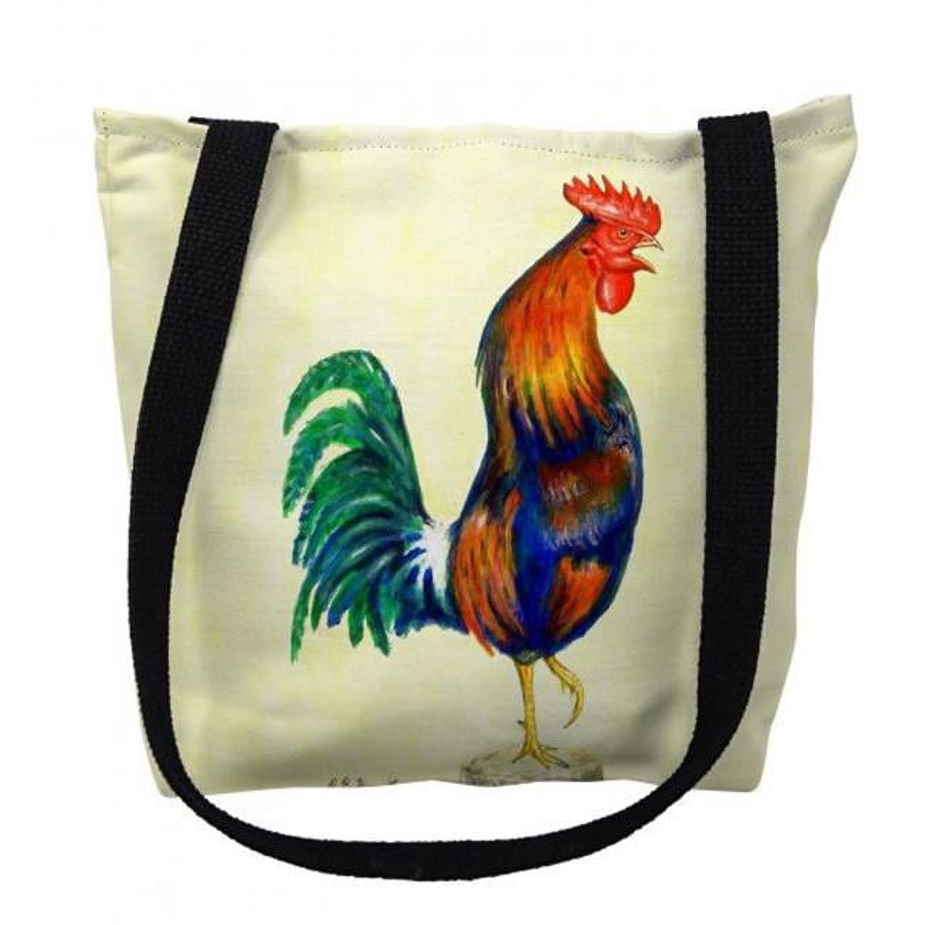 Ty037m 16 X 16 In. Blue Rooster Tote Bag - Medium