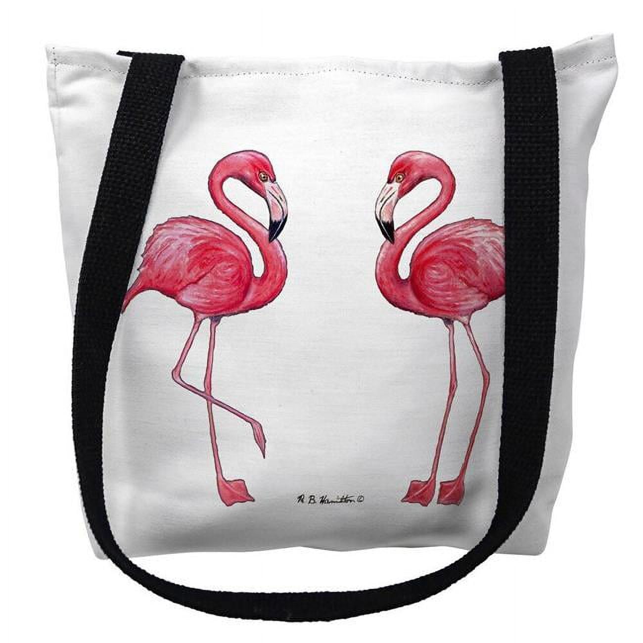 Ty084wm 16 X 16 In. Flamingo White Background Tote Bag - Medium