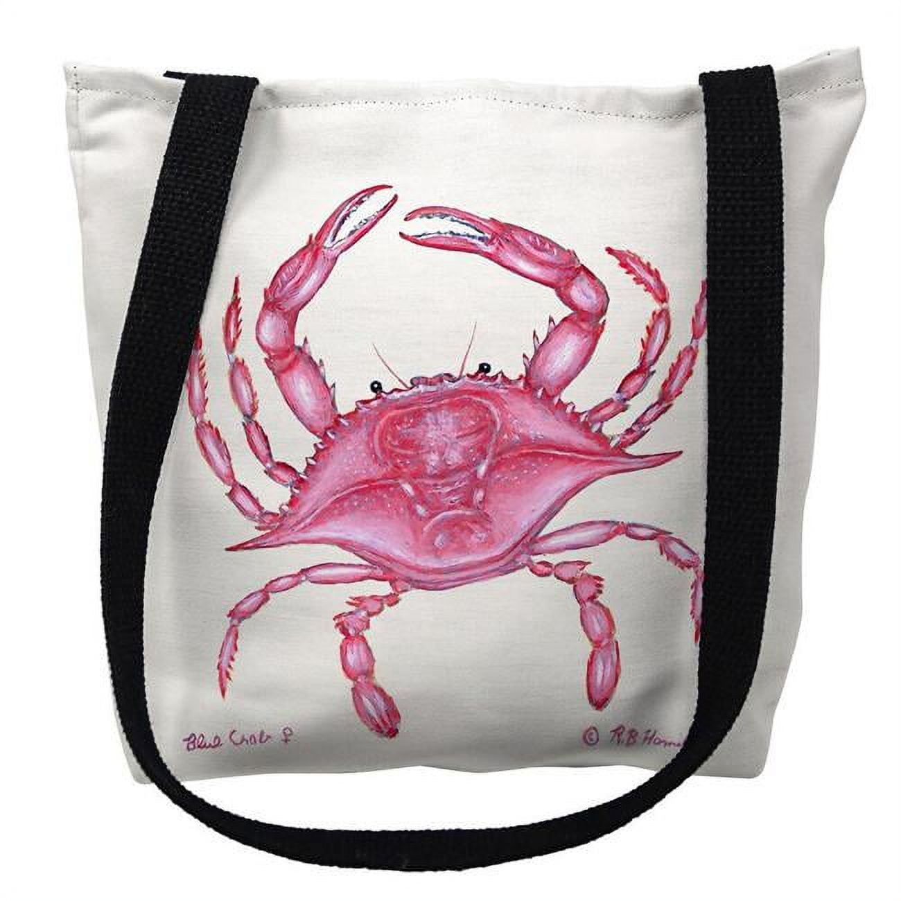 Ty102m 16 X 16 In. Pink Crab Tote Bag - Medium