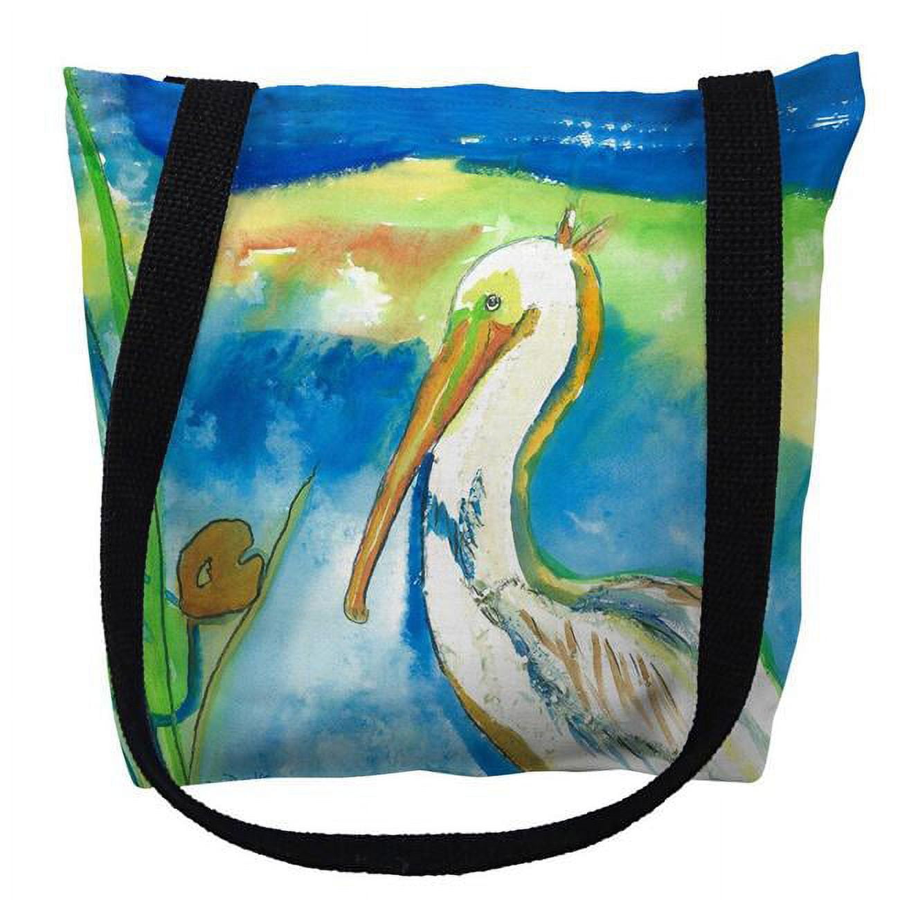 Ty138m 16 X 16 In. White Pelican Tote Bag - Medium