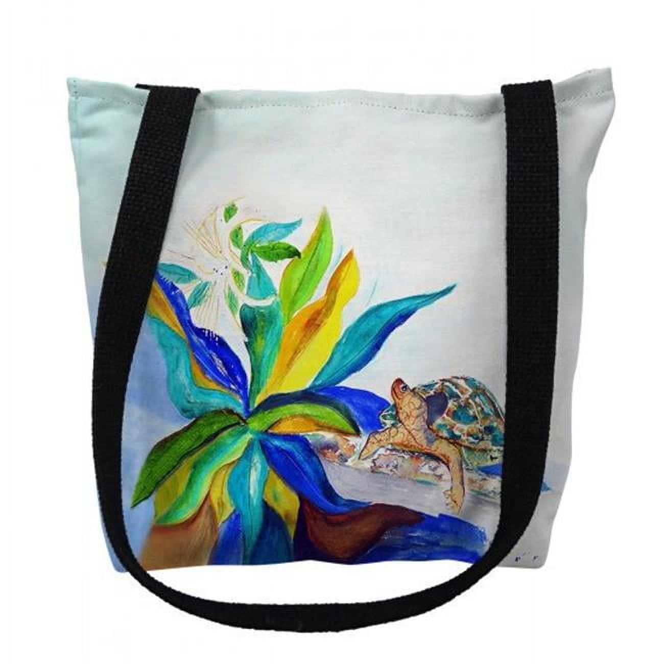 Ty1071m 16 X 16 In. Turtle & Lily Tote Bag - Medium