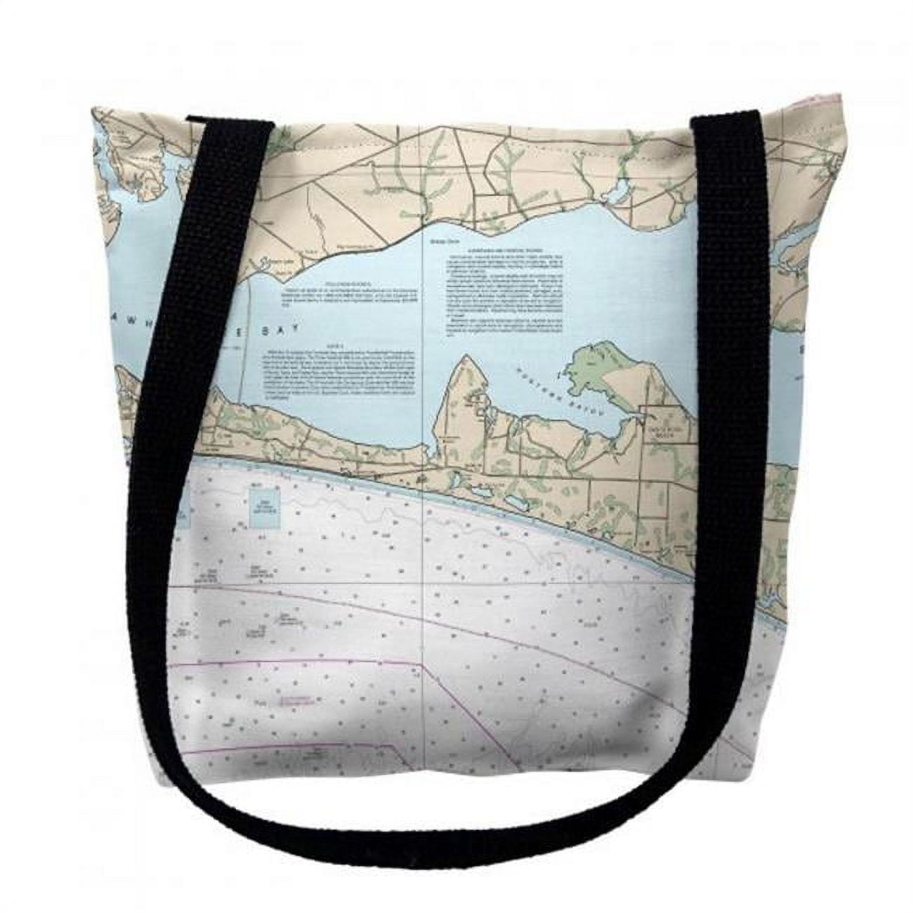 Ty11388rm 16 X 16 In. Santa Rosa Beach Florida Nautical Map Tote Bag - Medium