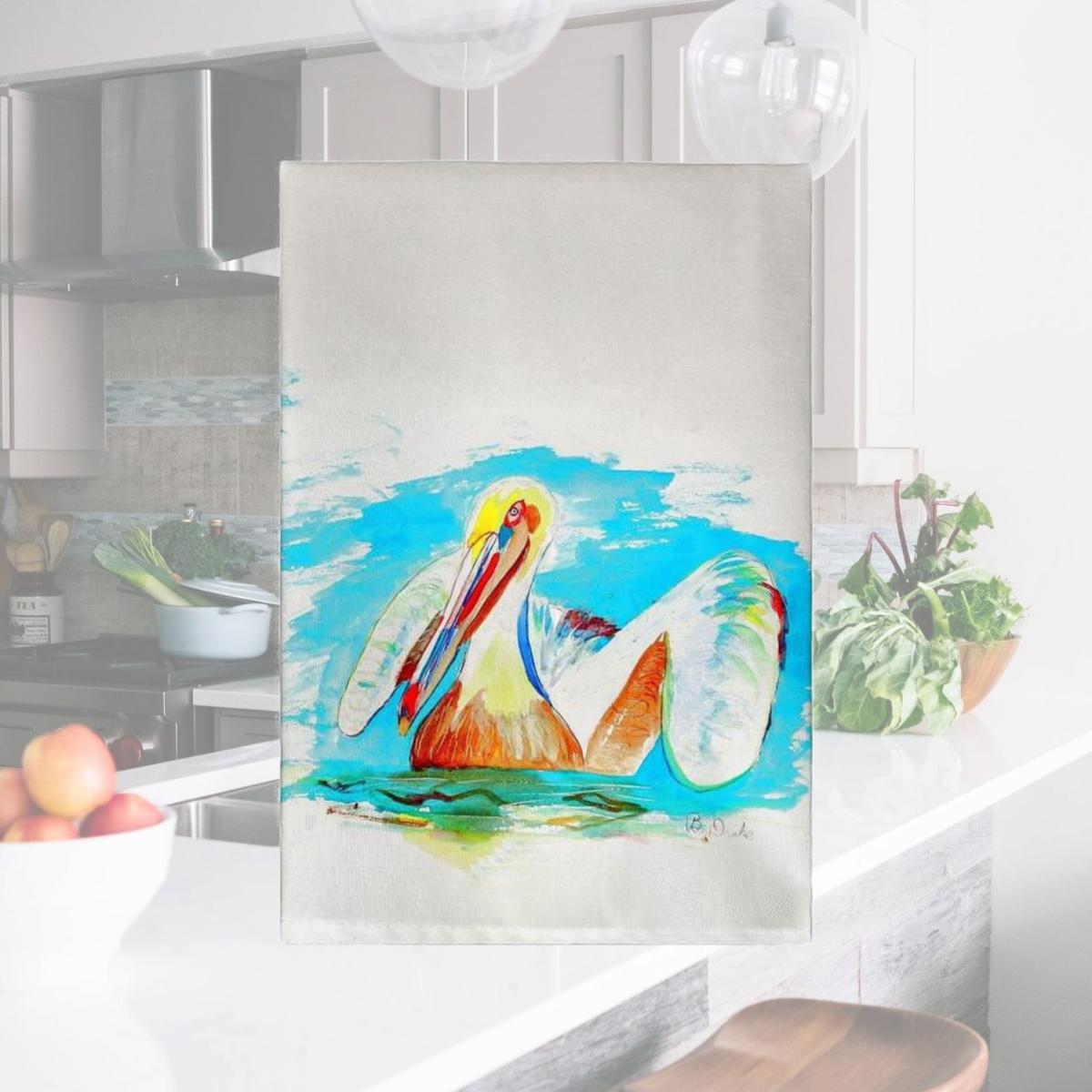 Picture of Betsy Drake GT715 Pelican in Teal Guest Towel
