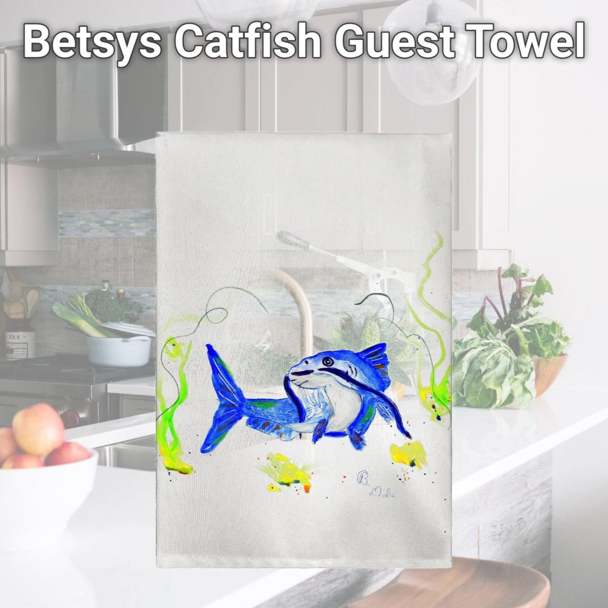Picture of Betsy Drake GT741 Betsys Catfish Guest Towel