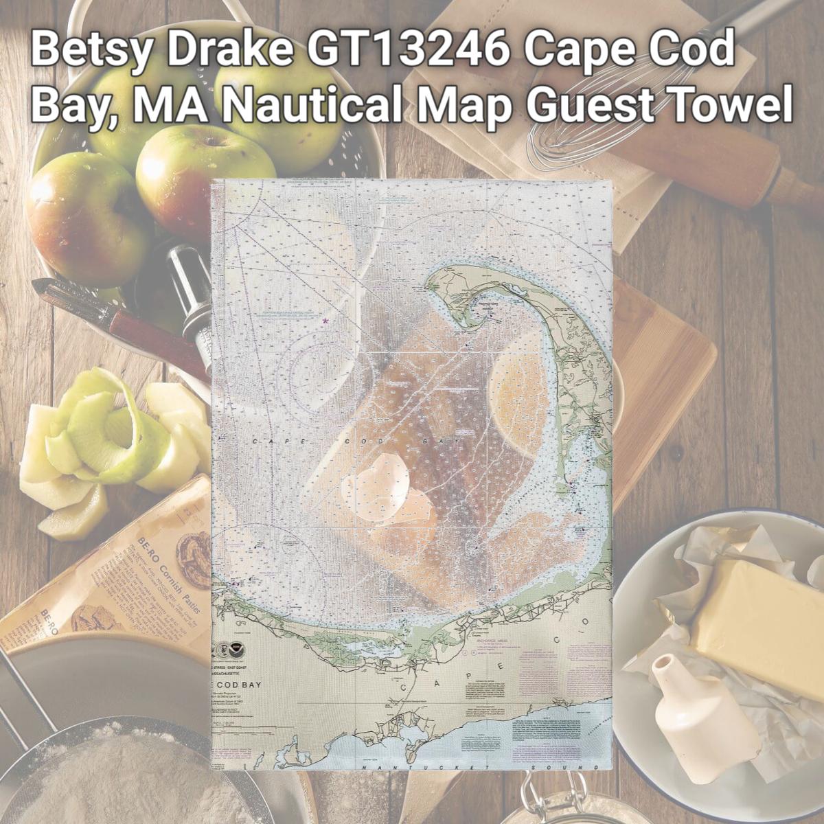 Picture of Betsy Drake GT13246 Cape Cod Bay, MA Nautical Map Guest Towel