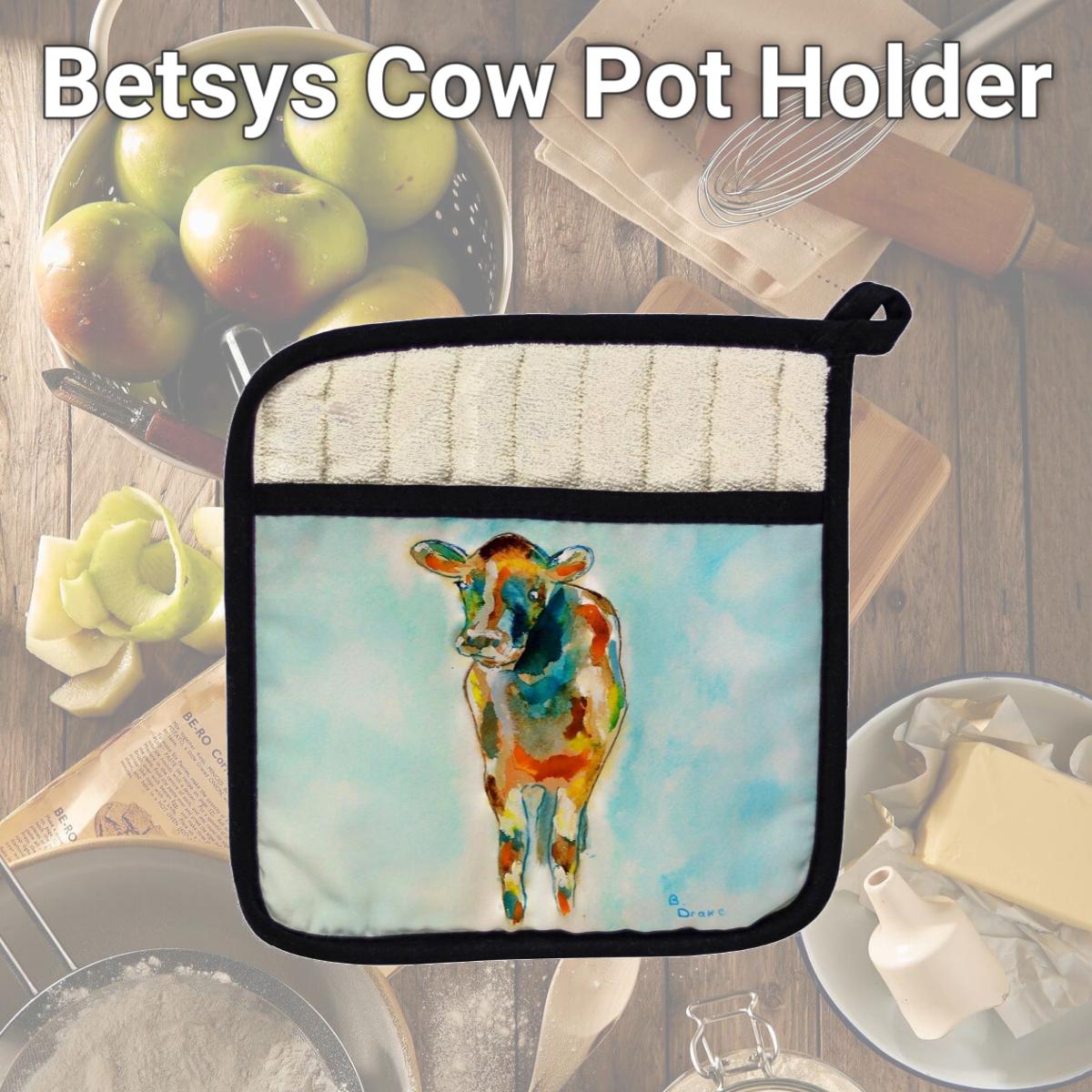 Picture of Betsy Drake PT066 Betsys Cow Pot Holder