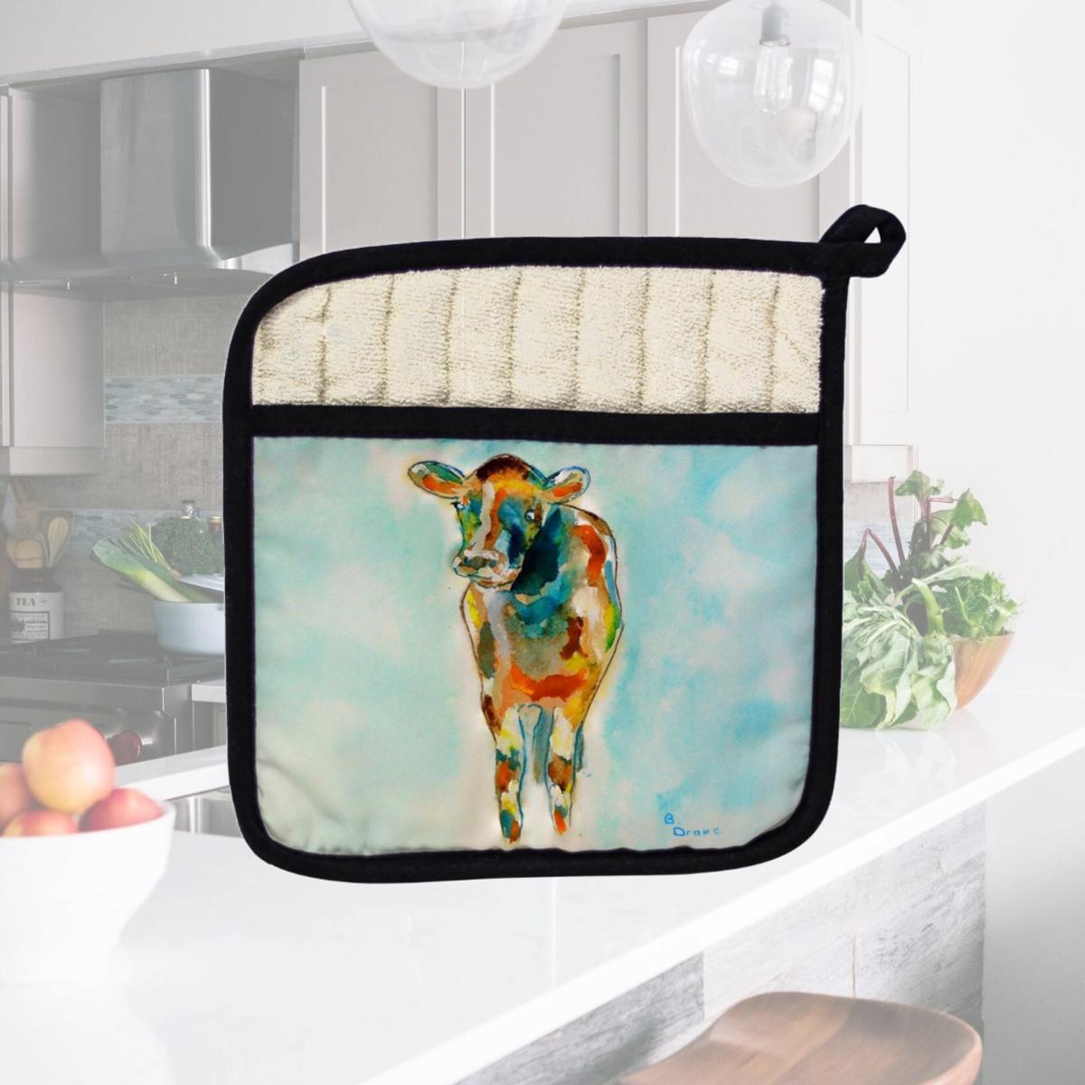Picture of Betsy Drake PT066 Betsys Cow Pot Holder