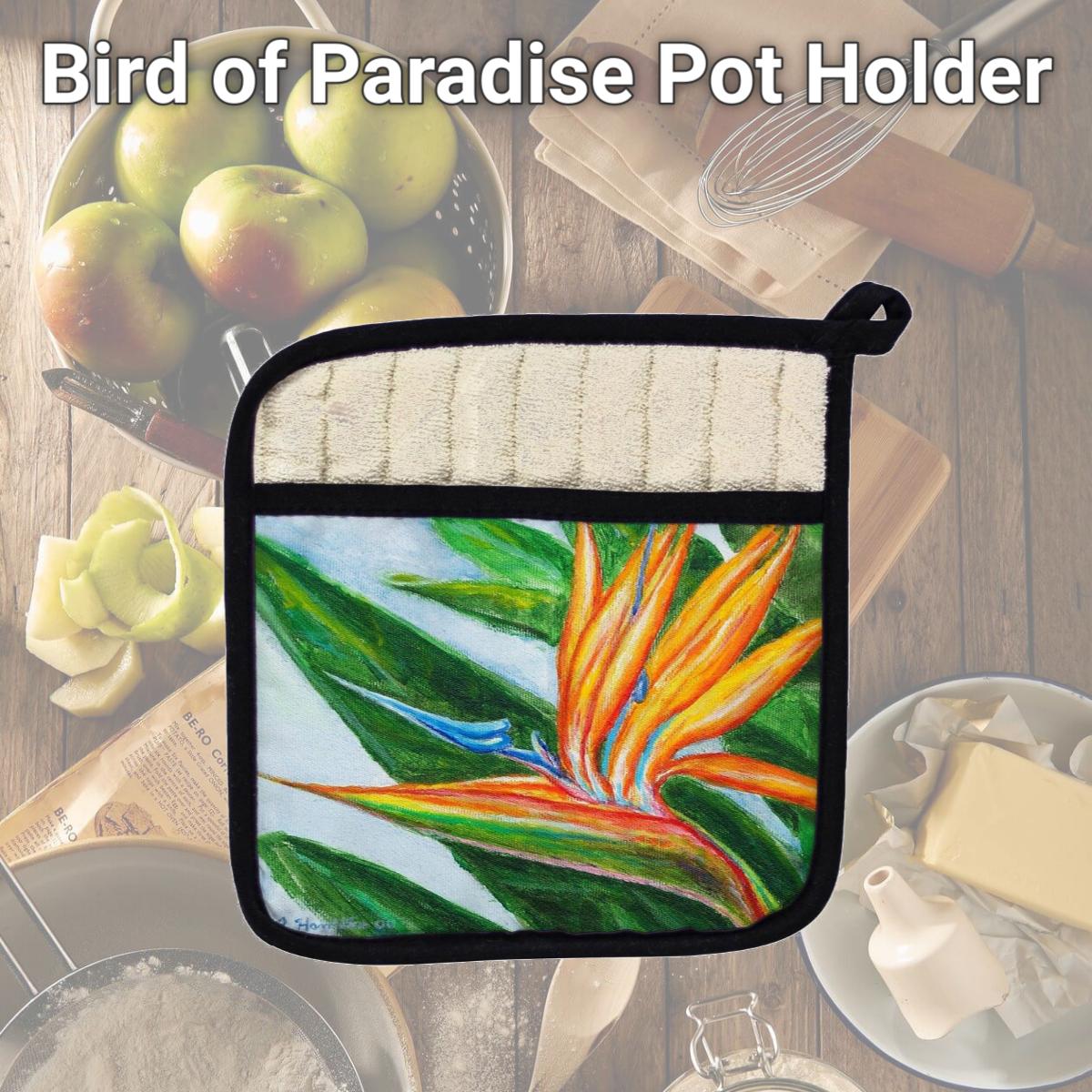 Picture of Betsy Drake PT080 Bird of Paradise Pot Holder