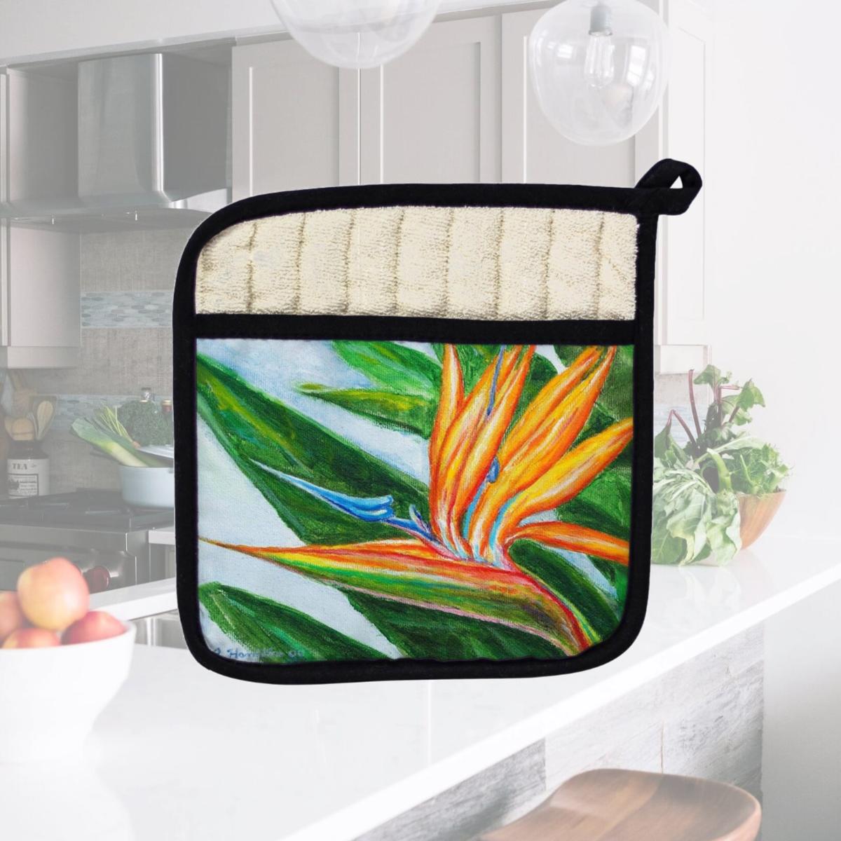 Picture of Betsy Drake PT080 Bird of Paradise Pot Holder