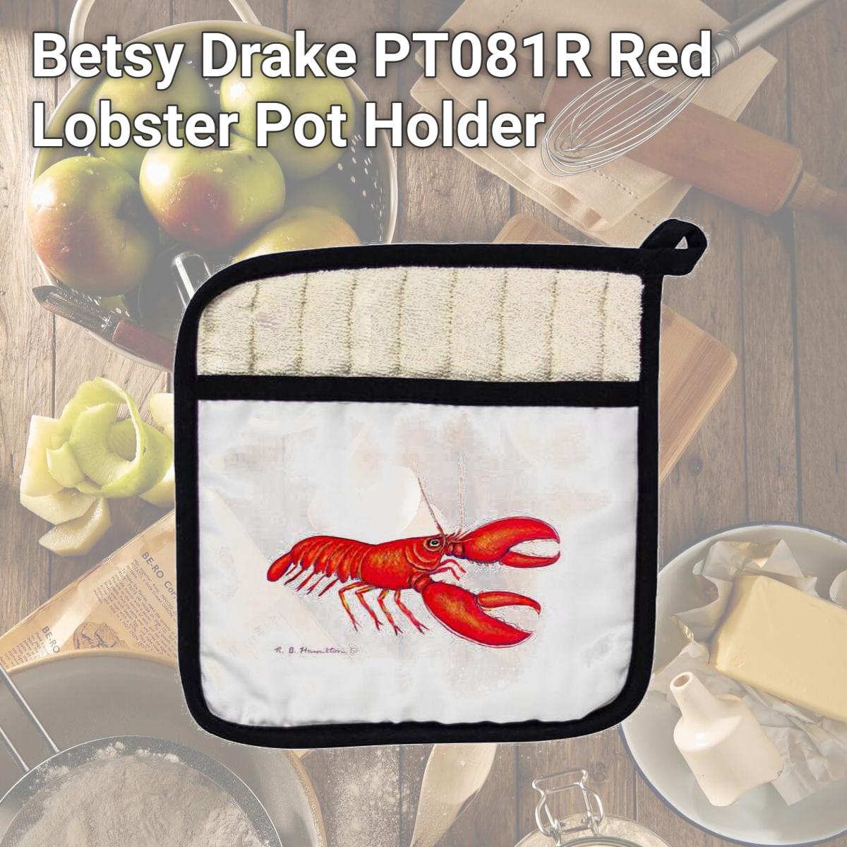 Picture of Betsy Drake PT081R Red Lobster Pot Holder