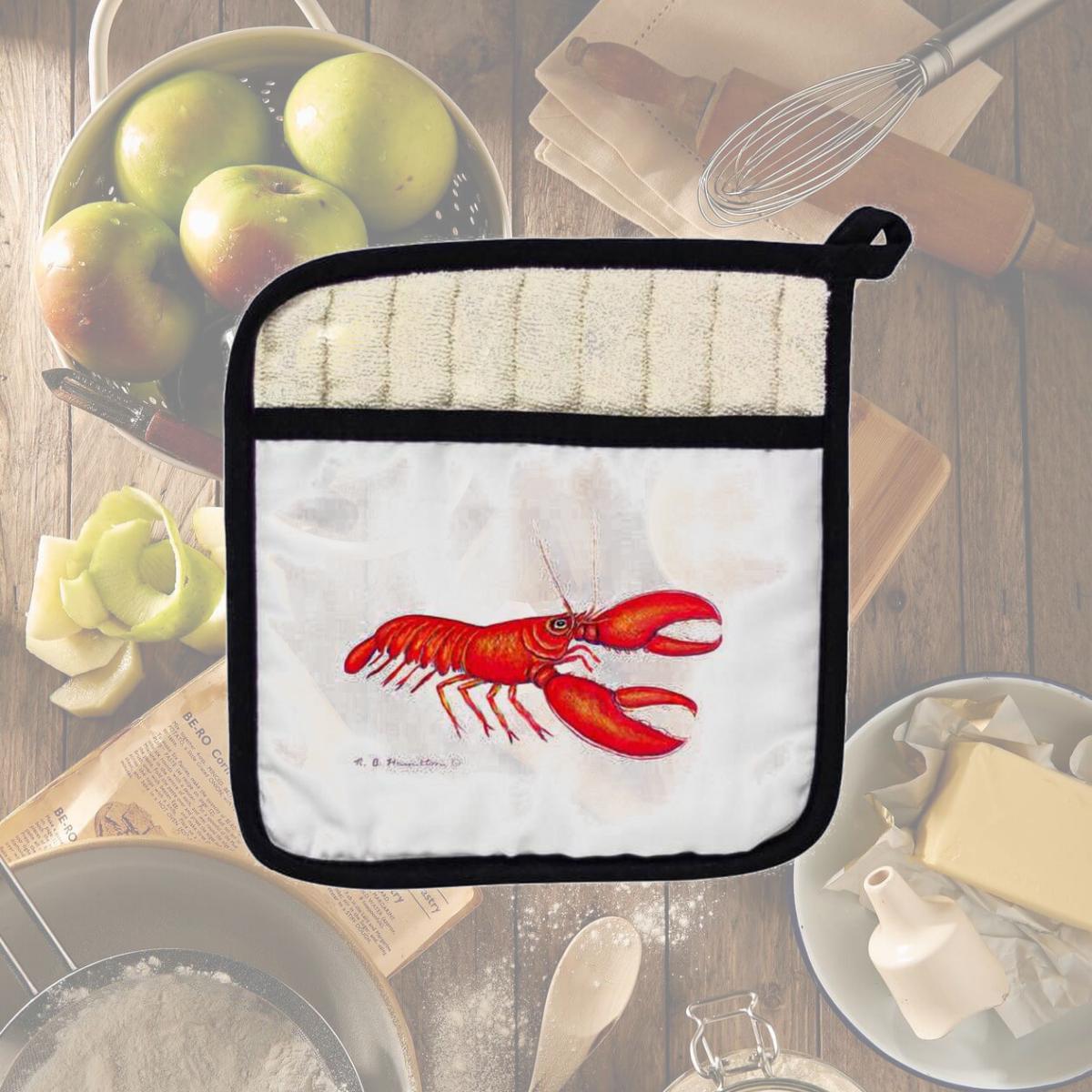 Picture of Betsy Drake PT081R Red Lobster Pot Holder