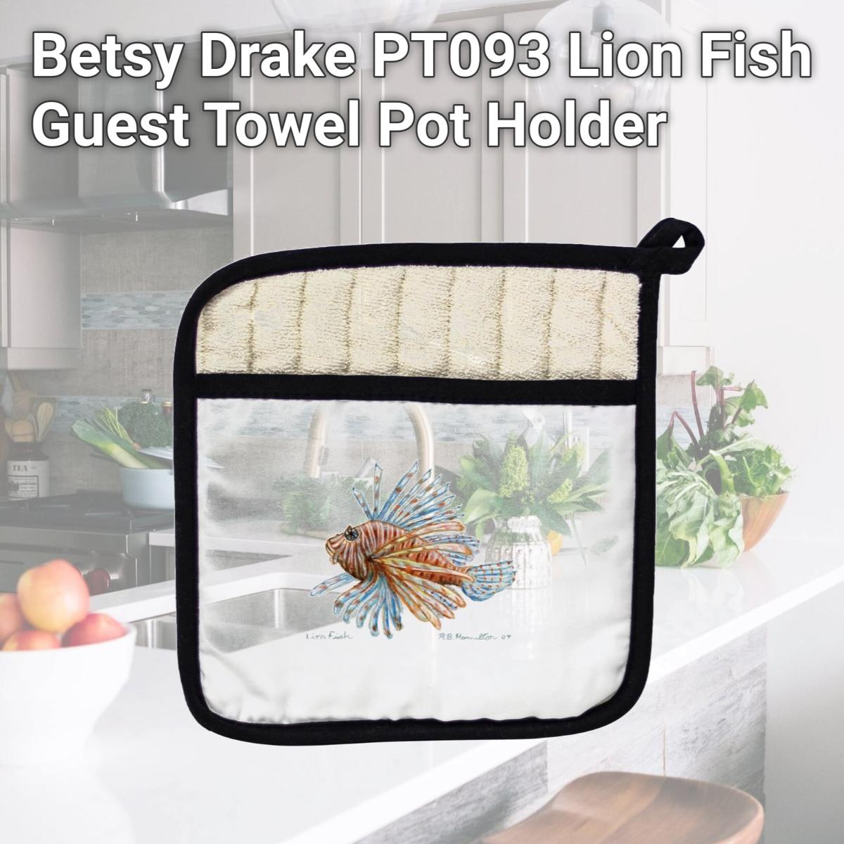 Picture of Betsy Drake PT093 Lion Fish Guest Towel Pot Holder