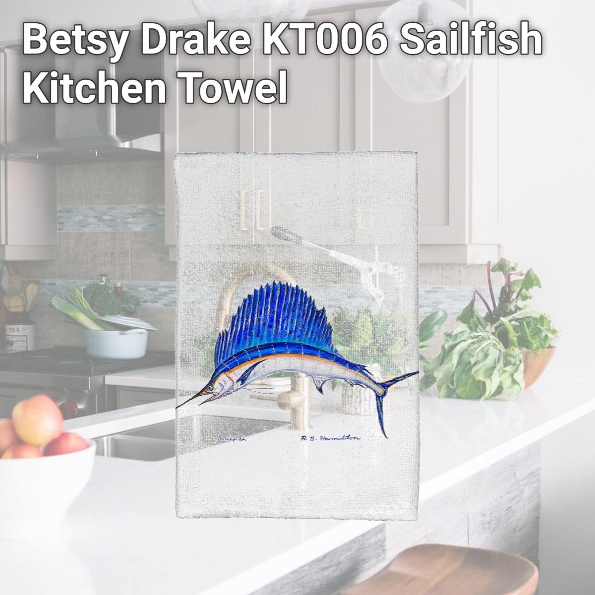 Picture of Betsy Drake KT006 Sailfish Kitchen Towel