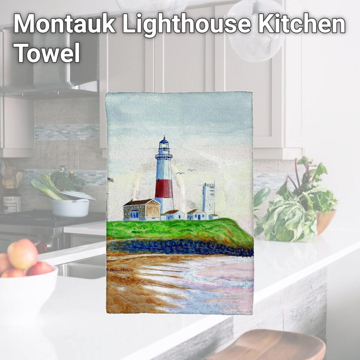 Picture of Betsy Drake KT162 Montauk Lighthouse Kitchen Towel